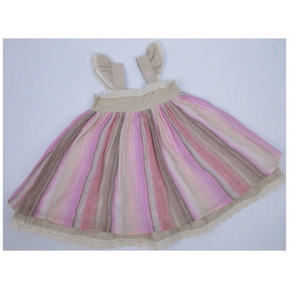 Well Dressed Wolf Other - Well Dressed Wolf Pink Stripe Cameron Dress 3T